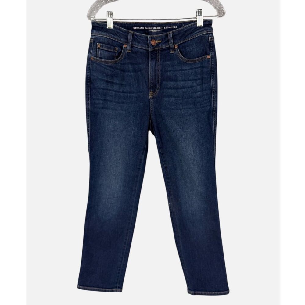 Chico's DefineMe Denim Straight Leg Ankle Dark Wash Stretch Jeans 0.5R US 6R